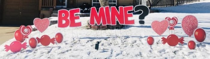 valentines yard sign decorations