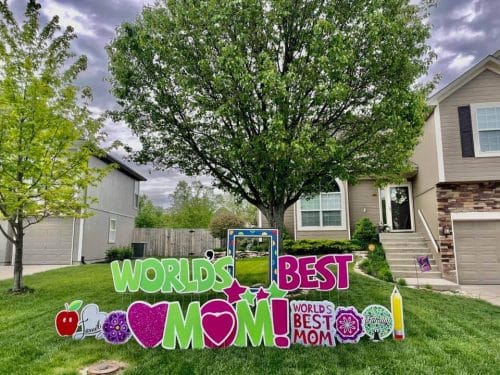 worlds best mom yard signs wichita